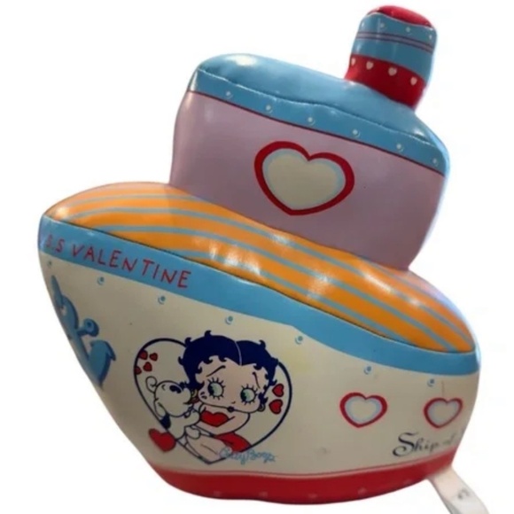 Betty Boop Valentine Love Boat Plush 1998 Vintage - Picture 1 of 7